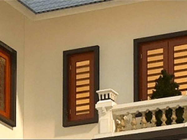 Cửa sổ phòng khách đẹp bằng gỗ