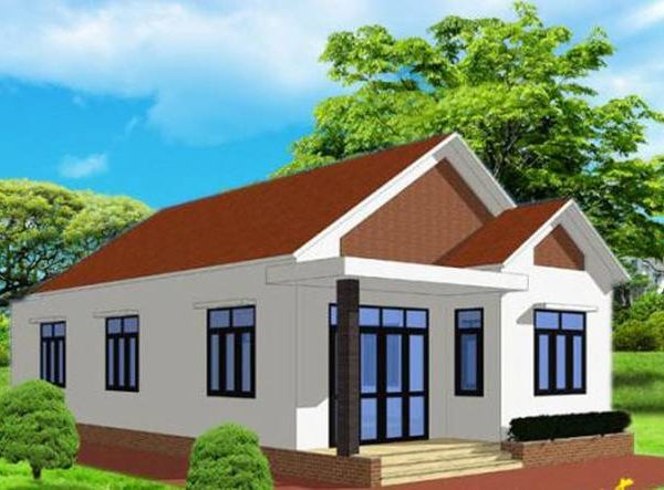 Mẫu nhà mái hiên ở nông thôn