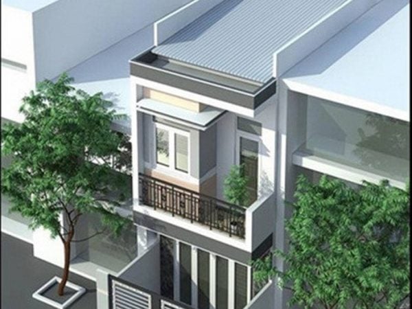 Nhà phố 2 tầng màu sắc hài hòa 