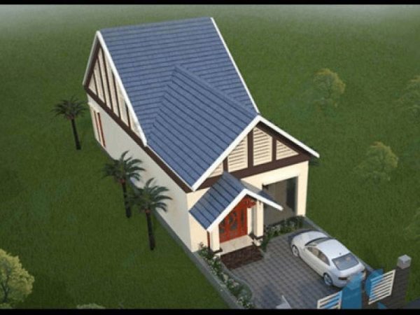 Nhà mái tôn đẹp cấp có phòng gác mái