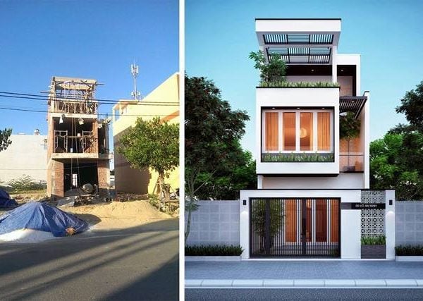 Mẫu nhà phố mặt tiền 5m