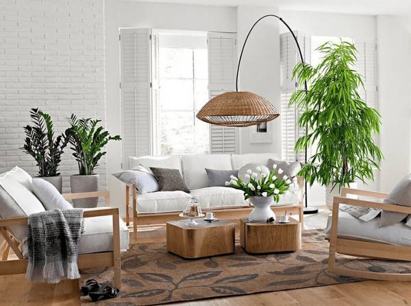 Nội thất cây nhà lá vườn đẹp gần gũi