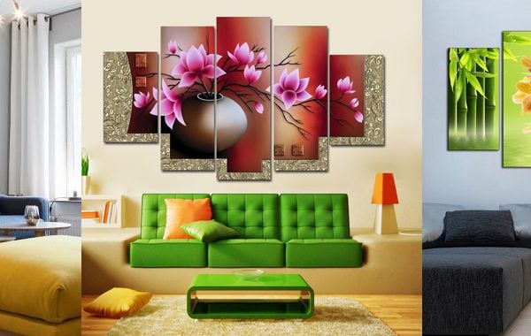 Nên lựa chọn bức tranh có màu sắc đồng với màu nền của tường