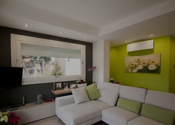 Mẫu phòng khách xanh mát