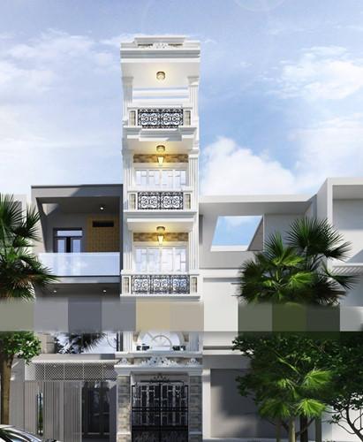 Mẫu nhà mặt tiền 2m bán cổ điển
