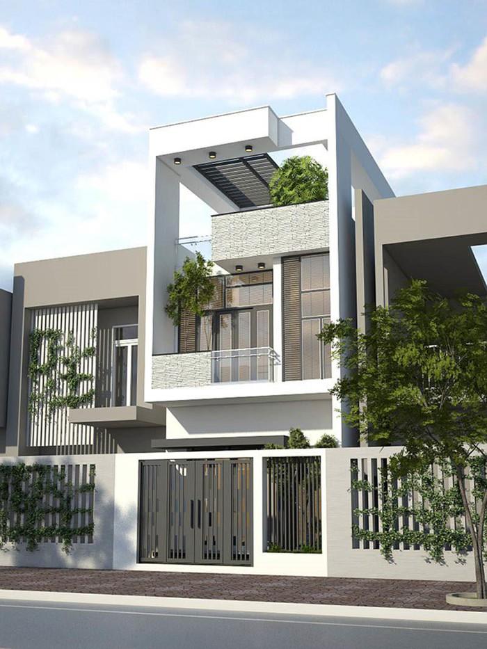 Mẫu nhà mặt tiền đẹp 5m phong cách hiện đại