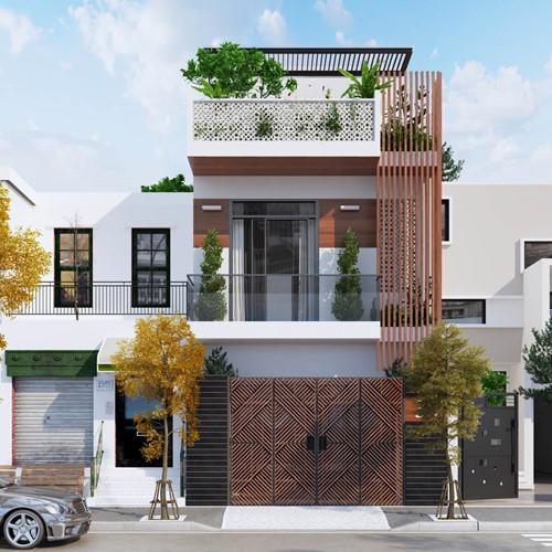 Nhà mặt tiền 6m 2 tầng lạ mắt