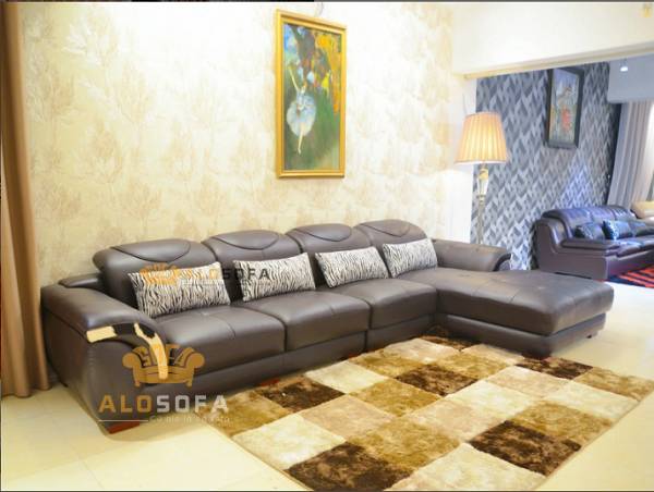 Bộ sofa 2 băng da bò nhập khẩu SF919-2B