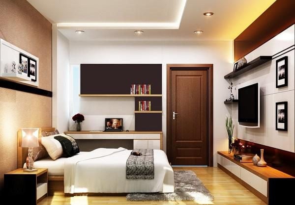 Phòng ngủ hiện đại có màu sắc chủ đạo là trung tính,