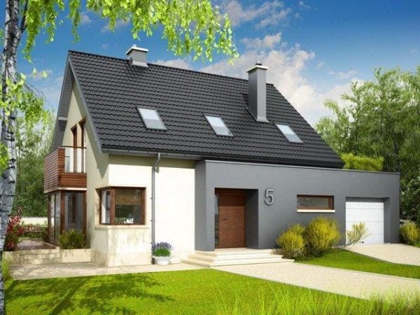 Mẫu nhà vườn 2 tầng với thiết kế lạ mắt