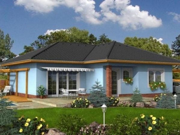 Mẫu nhà vườn 1 tầng với không gian thông thoáng