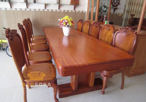 Bộ bàn ăn ăn cấp đỏ trầm