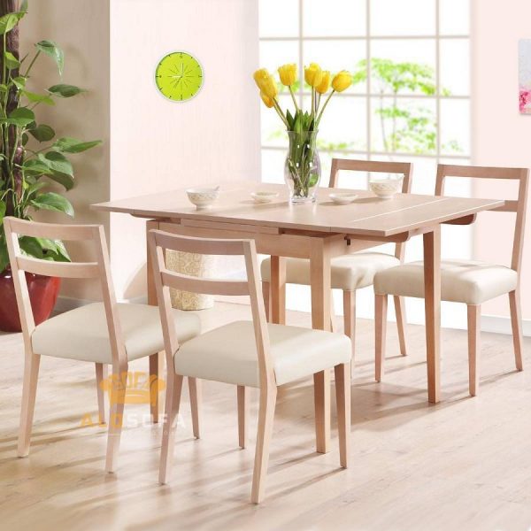 Mẫu bàn ăn vuông 4 ghế sang trọng