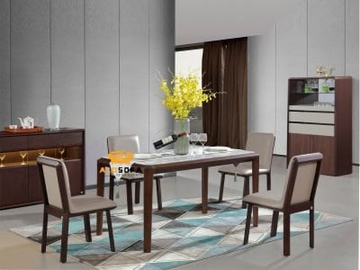 BÀN ĂN GỖ CHỮ NHẬT HIỆN ĐẠI 1802BA