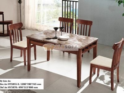BÀN ĂN MẶT ĐÁ NHẬP KHẨU HT5855-3