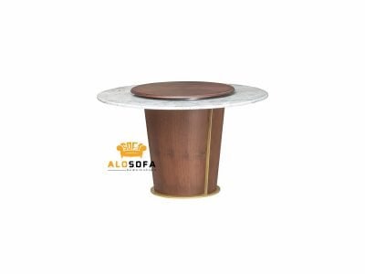 BÀN ĂN TRÒN KẾT HỢP MẶT ĐÁ XOAY HIỆN ĐẠI 1908-BAT