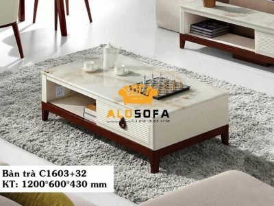 BÀN TRÀ 1M2 MẶT ĐÁ CÔNG NGHIỆP CHO PHÒNG KHÁCH NHỎ C16032