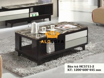 BÀN TRÀ 1M2 MẶT ĐÁ HAI NGĂN KÉO TIỆN DỤNG HC5711-2