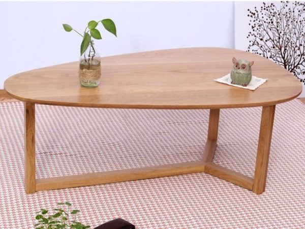 Chất liệu bàn trà làm từ gỗ tự nhiên đơn giản