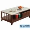 BÀN TRÀ THÂN GỖ MẶT ĐÁ CÔNG NGHIỆP MÀU TRẮNG HC5809-2