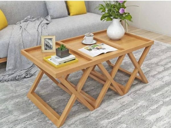 Bàn trà xếp gọn kết hợp bàn ăn
