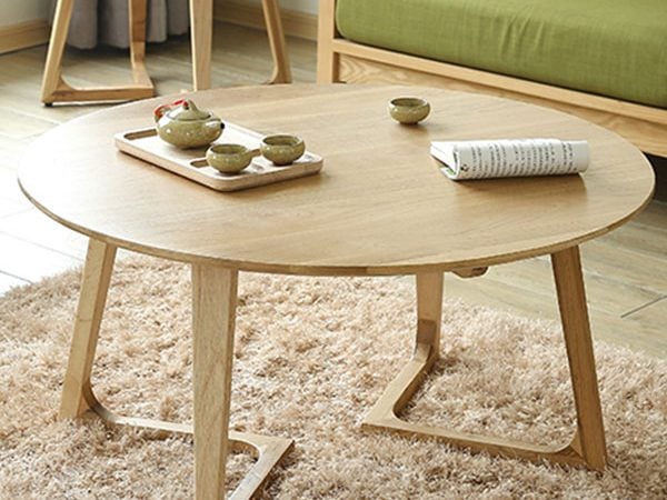 Bàn trà xếp gọn hình tròn