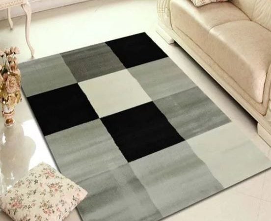 Thảm phòng khách họa tiết hình ô vuông