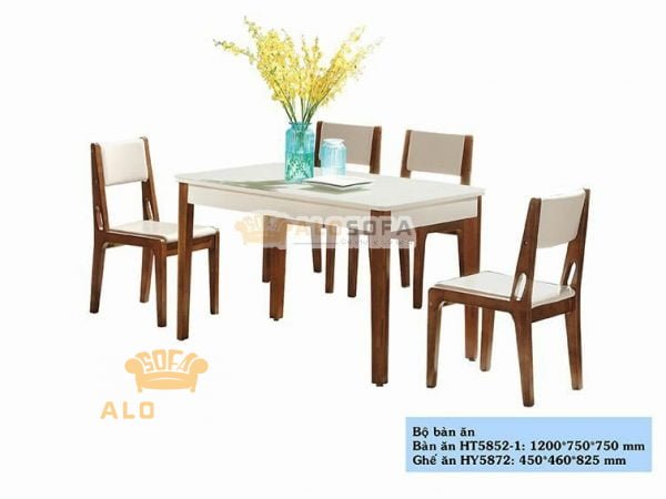 Bộ bàn ăn nhập khẩu HT5852-1+HY5872
