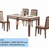 BỘ BÀN ĂN GỖ MẶT ĐÁ CÔNG NGHIỆP HT5850-2+HY5871