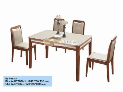 BỘ BÀN ĂN NHẬP KHẨU HT5850-1+HY5871