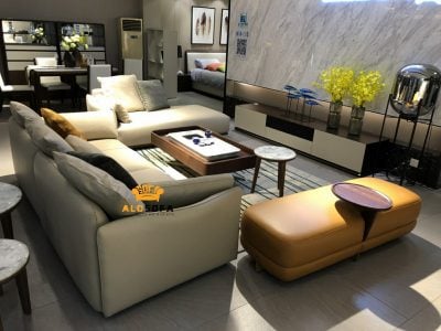 BỘ SOFA DA PHÒNG KHÁCH NHẬP KHẨU CAO CẤP 1909SF