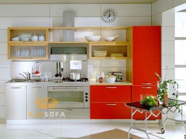 Nhà bếp đơn giản pha chút hiện đại