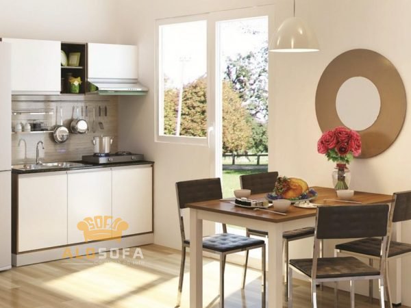 Kết hợp bàn ăn trong nhà bếp cho các gia đình trẻ