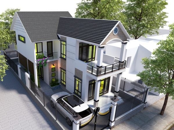 Nhà 2 tầng mái Thái biệt lập