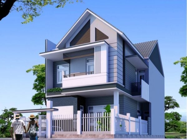 Nhà mái Thái 2 tầng hiện đại