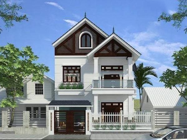 Nhà 2 tầng mái ngói tản nhiệt