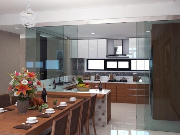 Mẫu nội thất phòng bếp đẹp vô cùng tiện nghi
