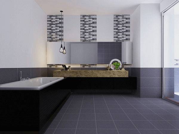 Gạch ốp tường nhà vệ sinh màu trung tính