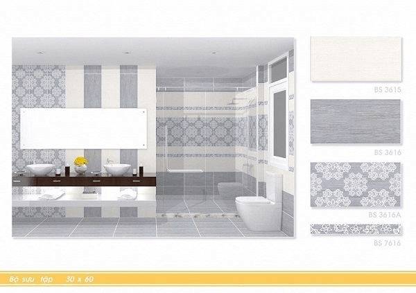 Gạch ốp nhà vệ sinh họa tiết vân gỗ