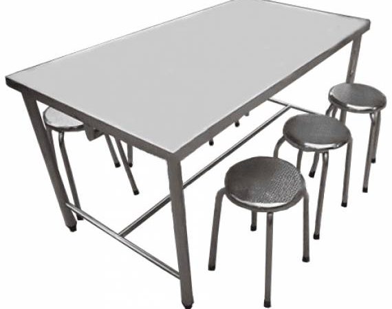 Bàn bếp inox cũ hình chữ nhật