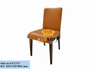 GHẾ ĂN CHÂN GỖ BỌC DA MÀU VÀNG ĐỘC ĐÁO EY1777
