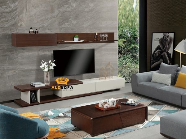 Kệ tivi gỗ óc chó có nhiều ưu điểm vượt trội