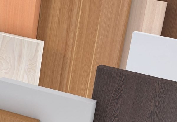 Gỗ MFC được ép tạo thành một dạng tấm và phủ lên một lớp melamine