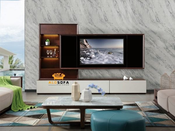 Kích thước kệ tivi ảnh hưởng nhiều tới tổng quan thẩm mỹ của phòng khách