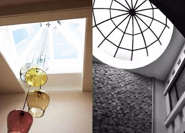 nên trang trí đỉnh giếng bằng hoa sắt hoặc khung mái