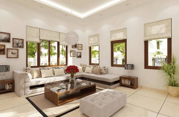 Hệ thống cửa sổ khung gỗ cho phòng khách