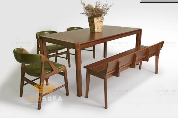Mẫu ghế băng dài bàn ăn kiểu dáng hiện đại, thanh lịch