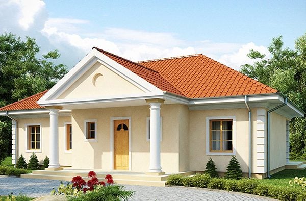Nhà 3 gian cách điệu từ kiểu nhà truyền thống