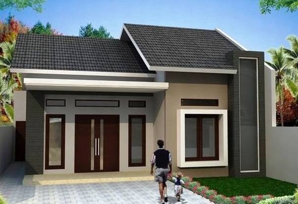Nhà mái thái lệch, lợp tôn