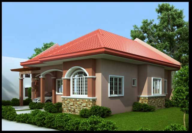 Nhà mái thái đẹp cho nhà nông thôn với 4 phòng ngủ
